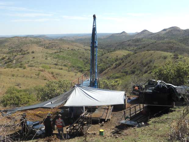 Drilling for silver at La Cigarra, Mexico