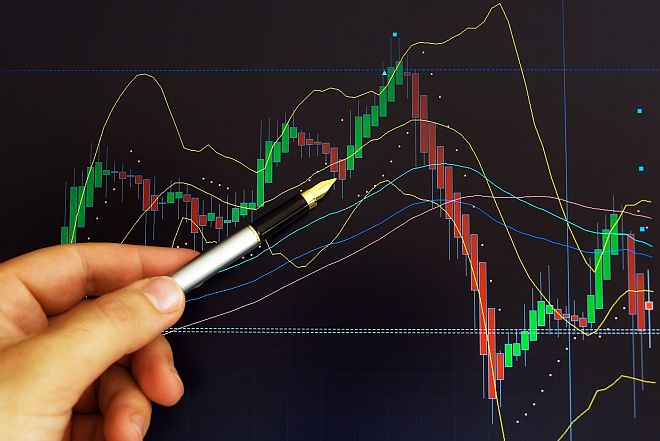 Conceptual image about stock exchange market and graph price analysis .